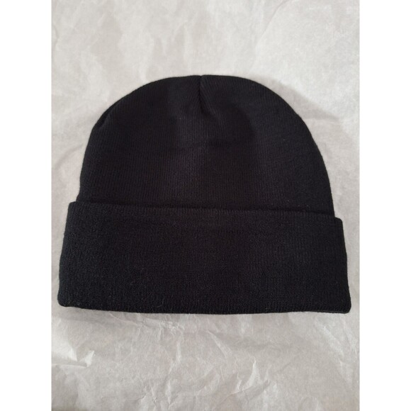 Mens‎ Real Tree Beanie Winter Hat, Leather Patch Black Hunting Fishing - Picture 5 of 5